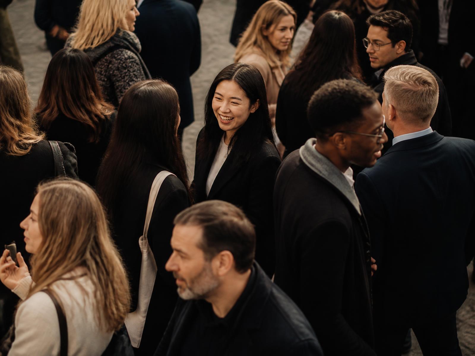Crowd at an outdoor city event